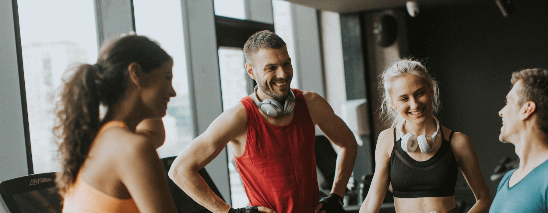 lifestyle image of people in workout clothes